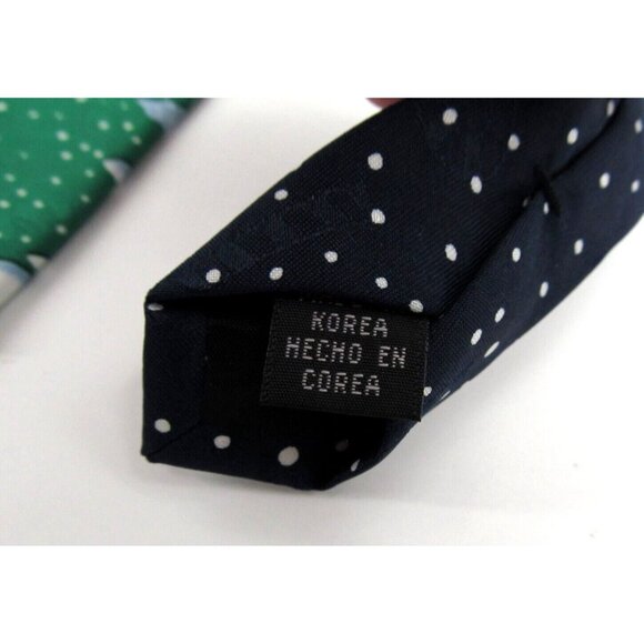 Lot of 2 Vintage 90s Mens Neckties Wide Classic Santa Golfing Hallmark Christmas - Picture 12 of 16